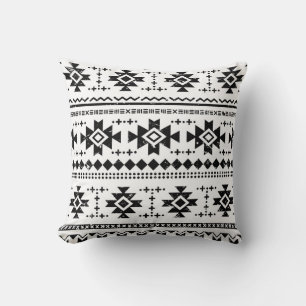 Tribal aztec, vintage white background. cushion