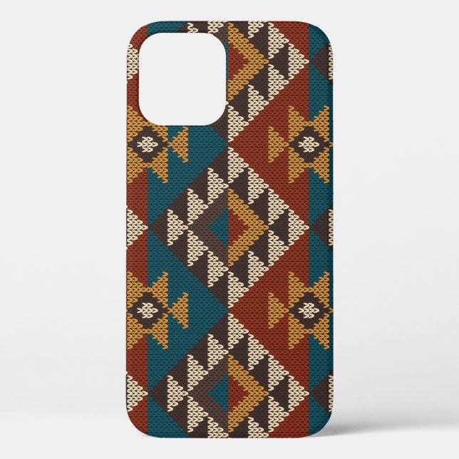 Tribal Aztec Wool Knitted Texture. Case-Mate iPhone Case (Back)