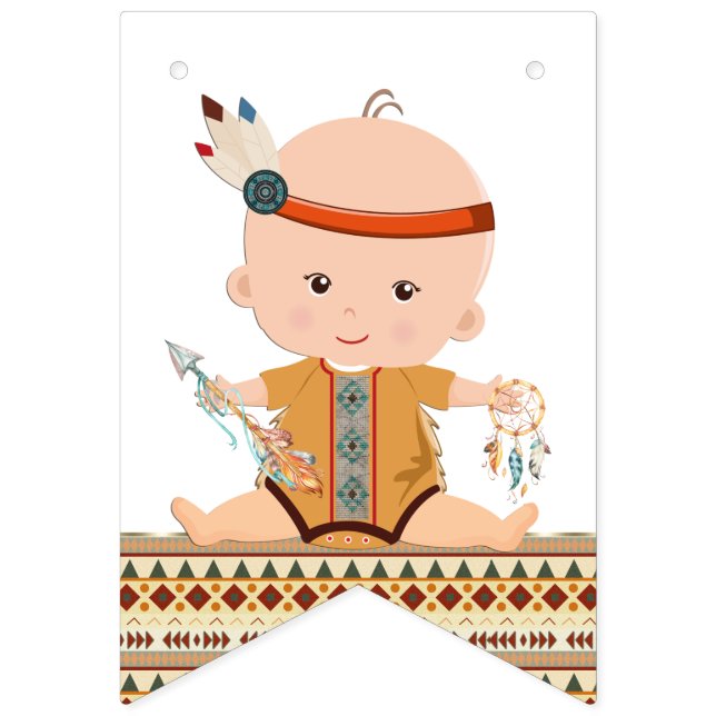 Tribal Baby Shower Banner (First Flag)