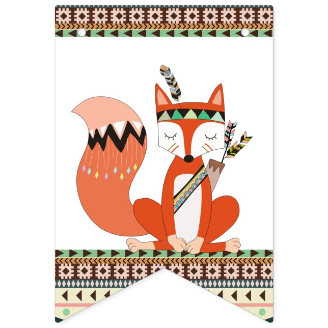 Tribal Baby Shower Bunting (First Flag)