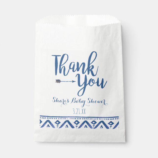 Tribal Baby Shower Favour Bags (Front)