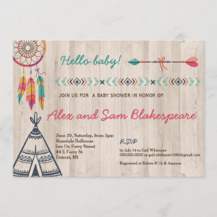 Tribal Baby Shower Invitation