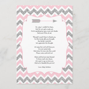 Tribal Baby shower thank you notes with poem