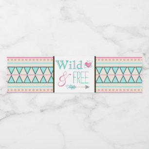 Tribal Baby Shower Water Bottle Labels