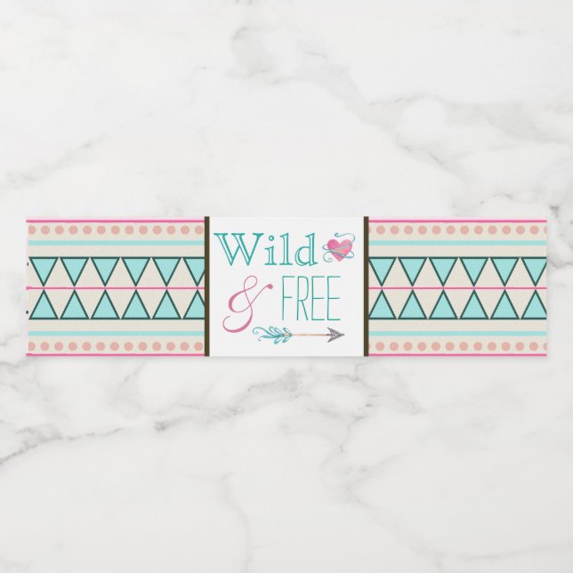Tribal Baby Shower Water Bottle Labels (Single Label)