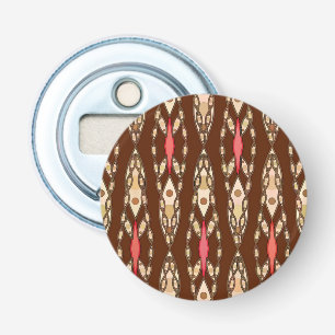 Tribal Batik - Brown, Tan and Coral Bottle Opener