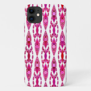 Tribal Batik - Burqundy and Fuchsia Pink iPhone 11 Case