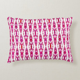 Tribal Batik - Burqundy and Fuchsia Pink Decorative Cushion