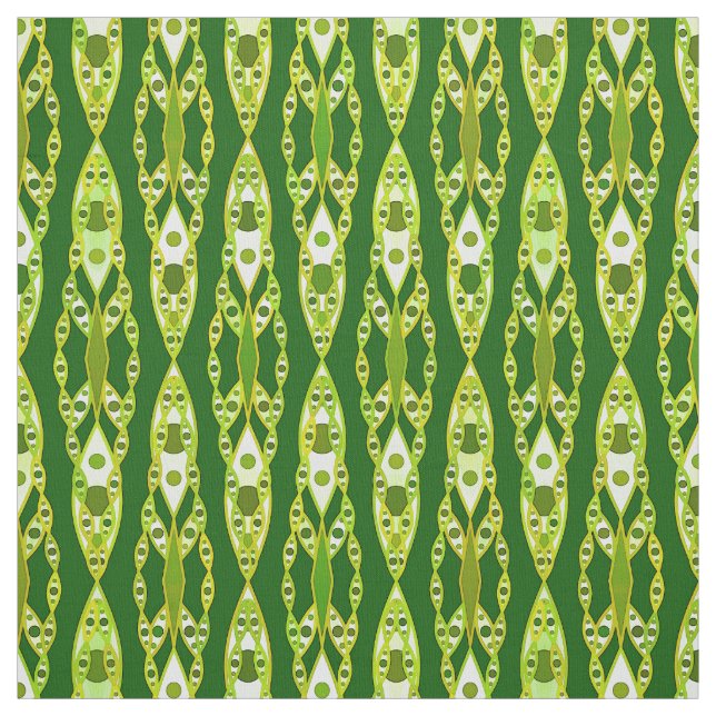 Tribal Batik - Dark Green and Avocado Fabric (Swatch)