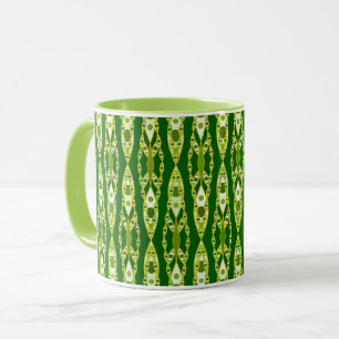 Tribal Batik - Dark Green and Avocado Mug