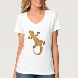 Tribal batik Gecko - rust, amber and tan T-Shirt