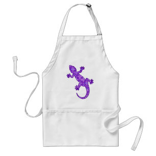 Tribal batik Gecko - violet and amethyst purple Standard Apron