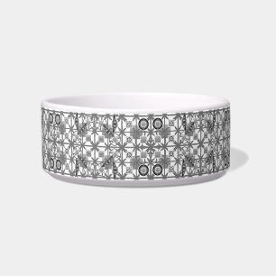 Tribal Batik - grey / grey, black and white Bowl