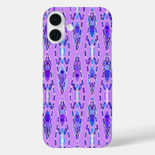 Tribal Batik - Lavender, Blue and Violet iPhone 16 Plus Case