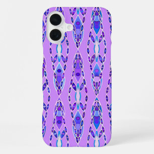 Tribal Batik - Lavender, Blue and Violet iPhone 16 Plus Case
