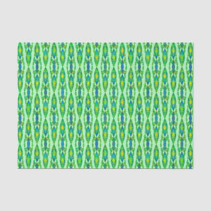 Tribal Batik - Mint, Emerald Green and Blue Tissue Paper