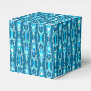 Tribal Batik - Ocean Blue and Aqua Favour Box