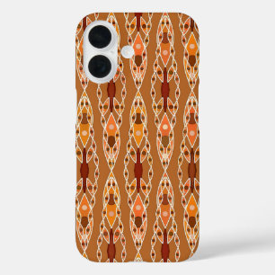 Tribal Batik - Rust, Terracotta and Beige iPhone 16 Case