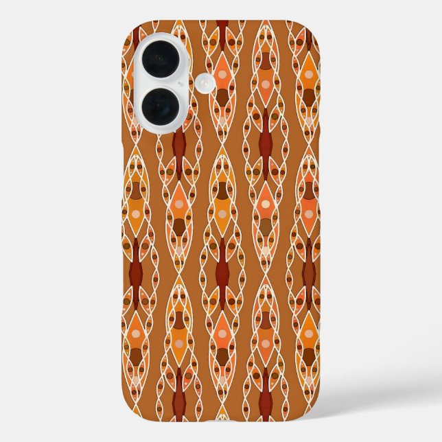 Tribal Batik - Rust, Terracotta and Beige Case-Mate iPhone Case (Back)