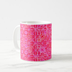 Tribal Batik - shades of fuchsia pink Coffee Mug
