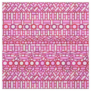 Tribal Batik - shades of pink and burgundy Fabric