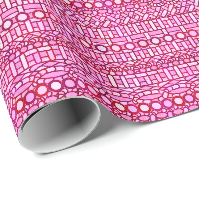 Tribal Batik - shades of pink and burgundy Wrapping Paper (Roll Corner)