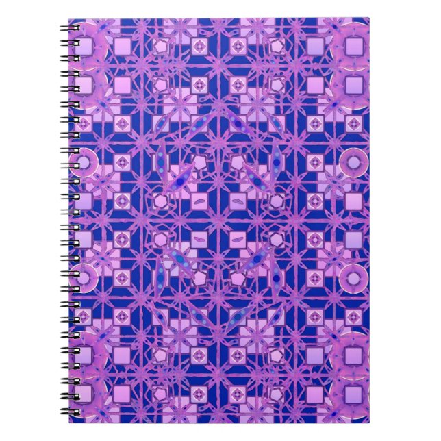 Tribal Batik - shades of purple Notebook (Front)