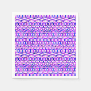 Tribal Batik - shades of violet purple Napkin