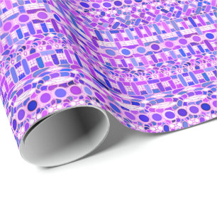 Tribal Batik - shades of violet purple Wrapping Paper