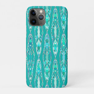 Tribal Batik - Turquoise and Aquamarine iPhone 11 Pro Case