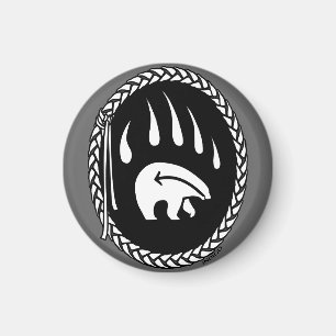 Tribal Bear Art Fridge Magnet Wildlife Art Gifts