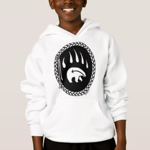 Tribal Bear Art Kid's Sweatshirt Bear Claw Hoodie