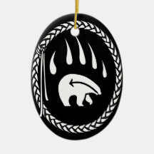 Tribal Bear Art Ornament Custom Bear Keepsake