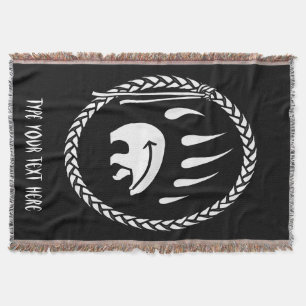 Tribal Bear Blanket Native Bear Claw Throw Blanket