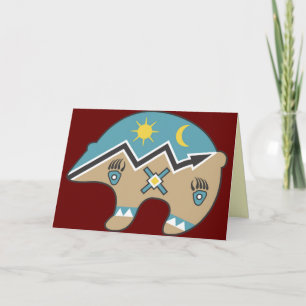Tribal  Bear Design Card