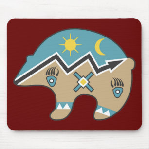 Tribal  Bear Design Mouse Mat