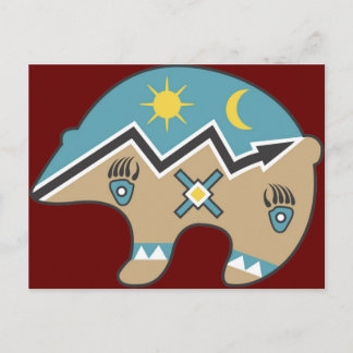 Tribal Bear Design Postcard