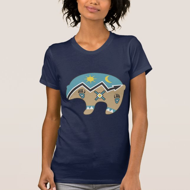 Tribal  Bear Design T-Shirt (Front)