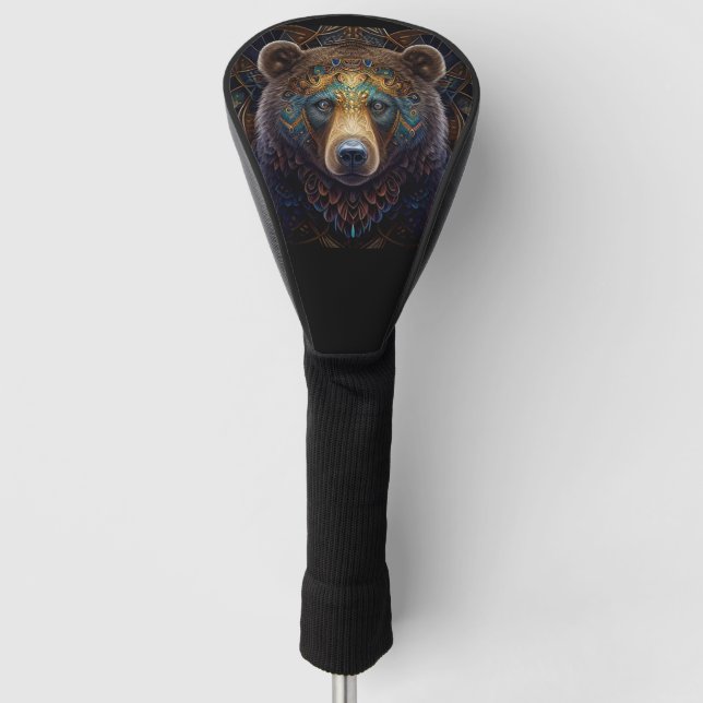 Tribal Bear Golf Head Cover (Front)