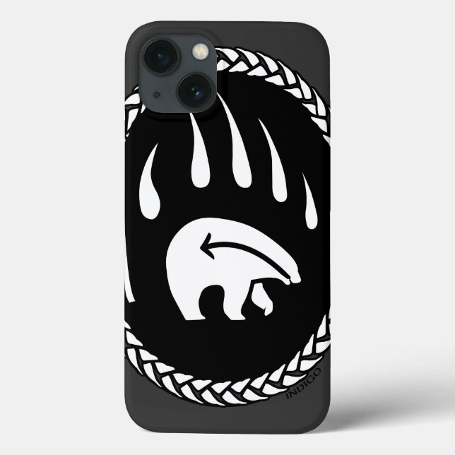 Tribal Bear iPad Case Native Art Bear iPad Cases (Back)