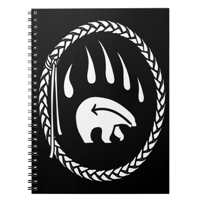 Tribal Bear Notebook Native Bear Art Notebook (Front)