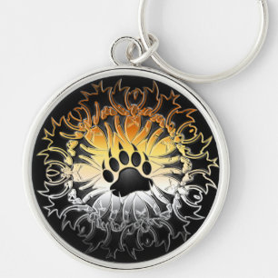 Tribal Bear Pride Paw Key Ring