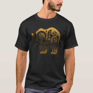 Tribal Bear Surreal Spirit Animal  Beige T-Shirt