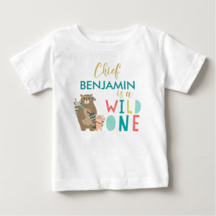 Tribal Bear Wild One 1st Birthday Shirt