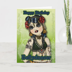 Tribal Belly Dance Birthday Card