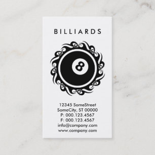 tribal BILLIARDS Business Card
