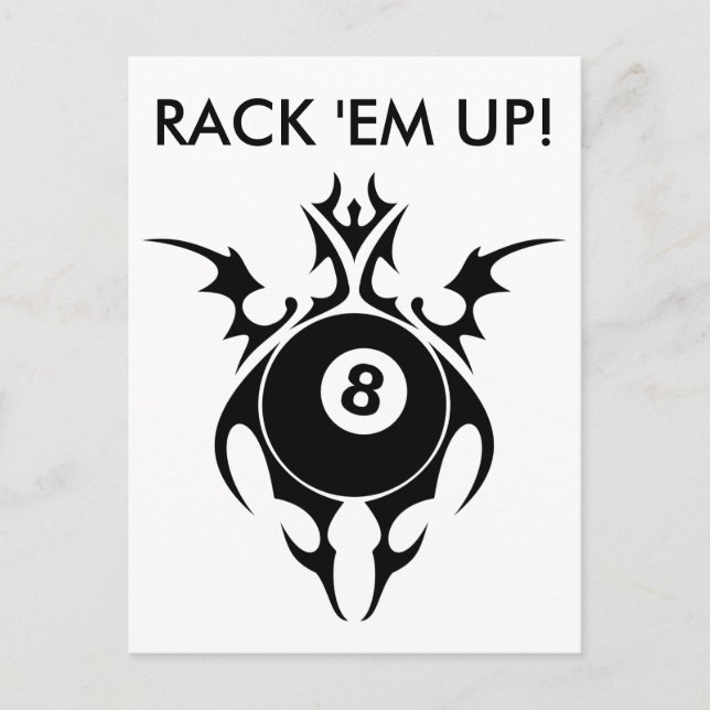 tribal billiards : rack 'em up! postcard (Front)