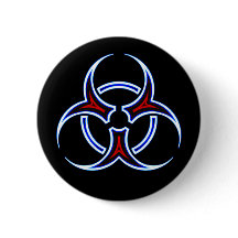 Tribal Biohazard Symbol Button