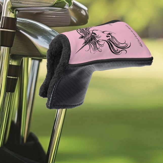 Tribal Black Ink Unicorn Golf Head Cover (Creator Uploaded)