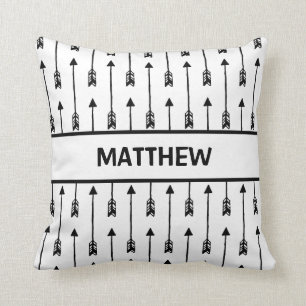 TRIBAL Black White Arrow Nursery Baby Cushion